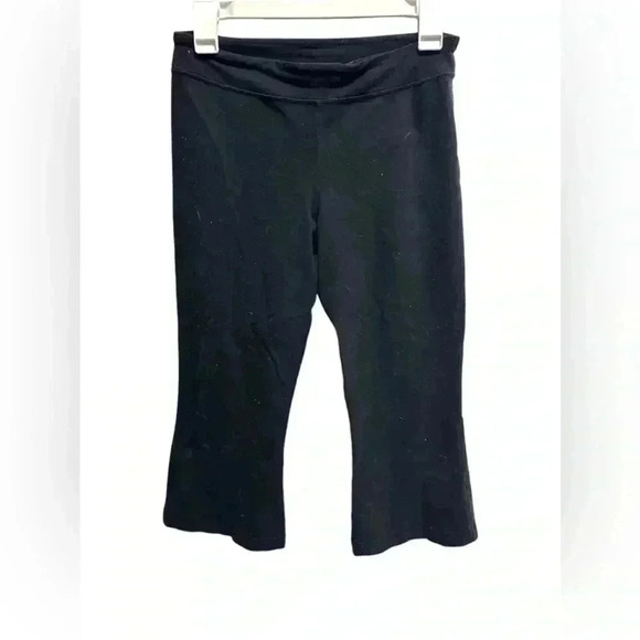 LULULEMON BLACK CROPPED FLARE LEGGINGS WITH SLITS - Picture 2 of 4